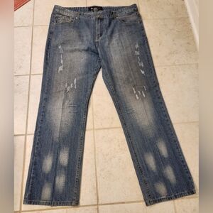 Mens Enyce Blue Jeans Size 42X32 Y2K VTG Straight Leg Med Wash #F933